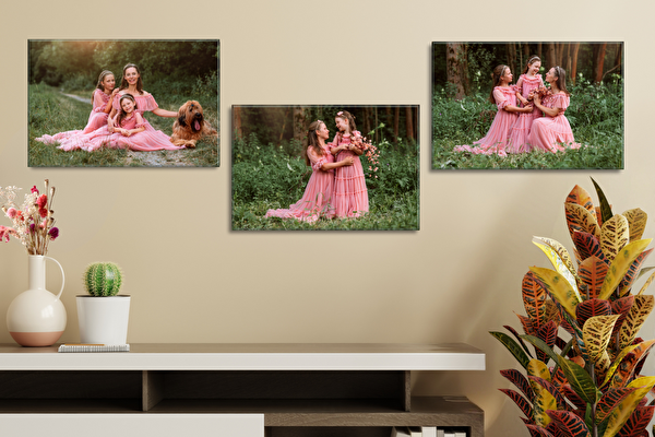 Fotoobrazy sada 3 kusů 45x30 cm z vlastních fotografií