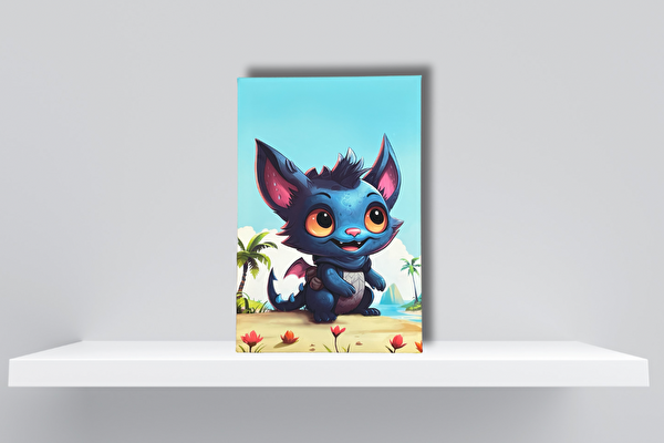 Hotový fotoobraz 60x40 cm s netopýrkem Fotikem